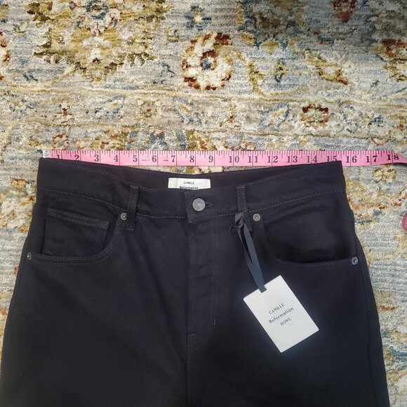 NWT Reformation X Camille Rowe Black Jeans, Size 29 - Picture 7 of 12